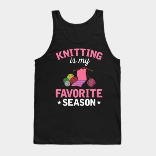 Knitting Is My Favorite Season Tank Top